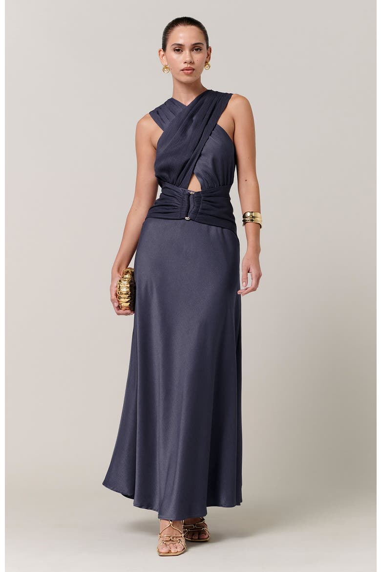 Clover Midi Dress, Main, color, Petrol Blue