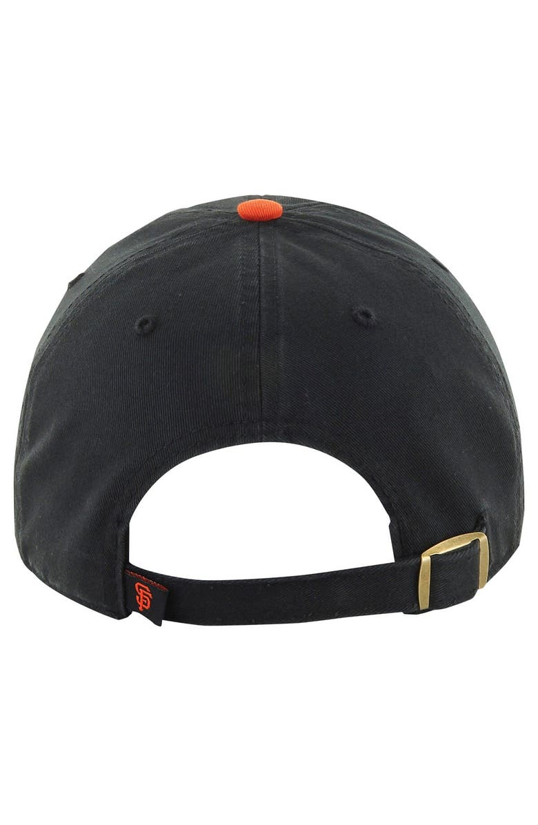 '47 Men's '47 Black/Orange San Francisco Giants Clean Up Adjustable Hat, Alternate, color, Black