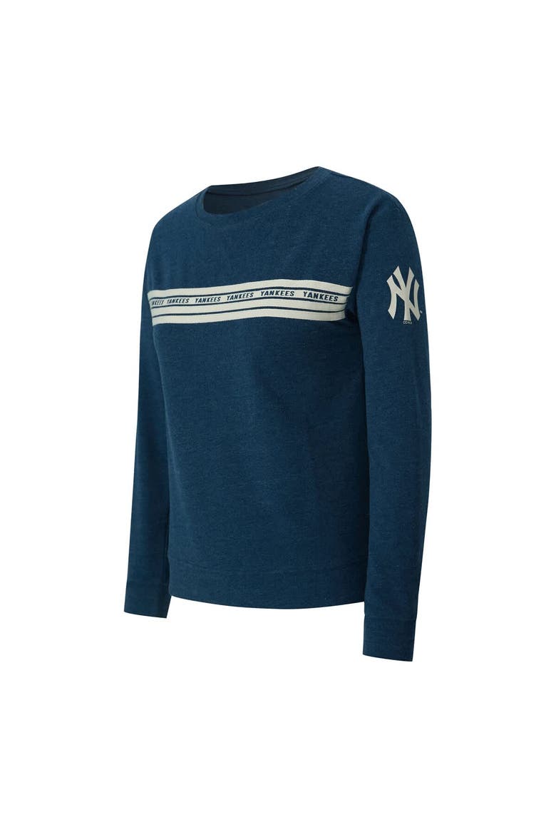 Women's Concepts Sport Navy New York Yankees Birch French Terry Long Sleeve T-Shirt, Alternate, color, Navy