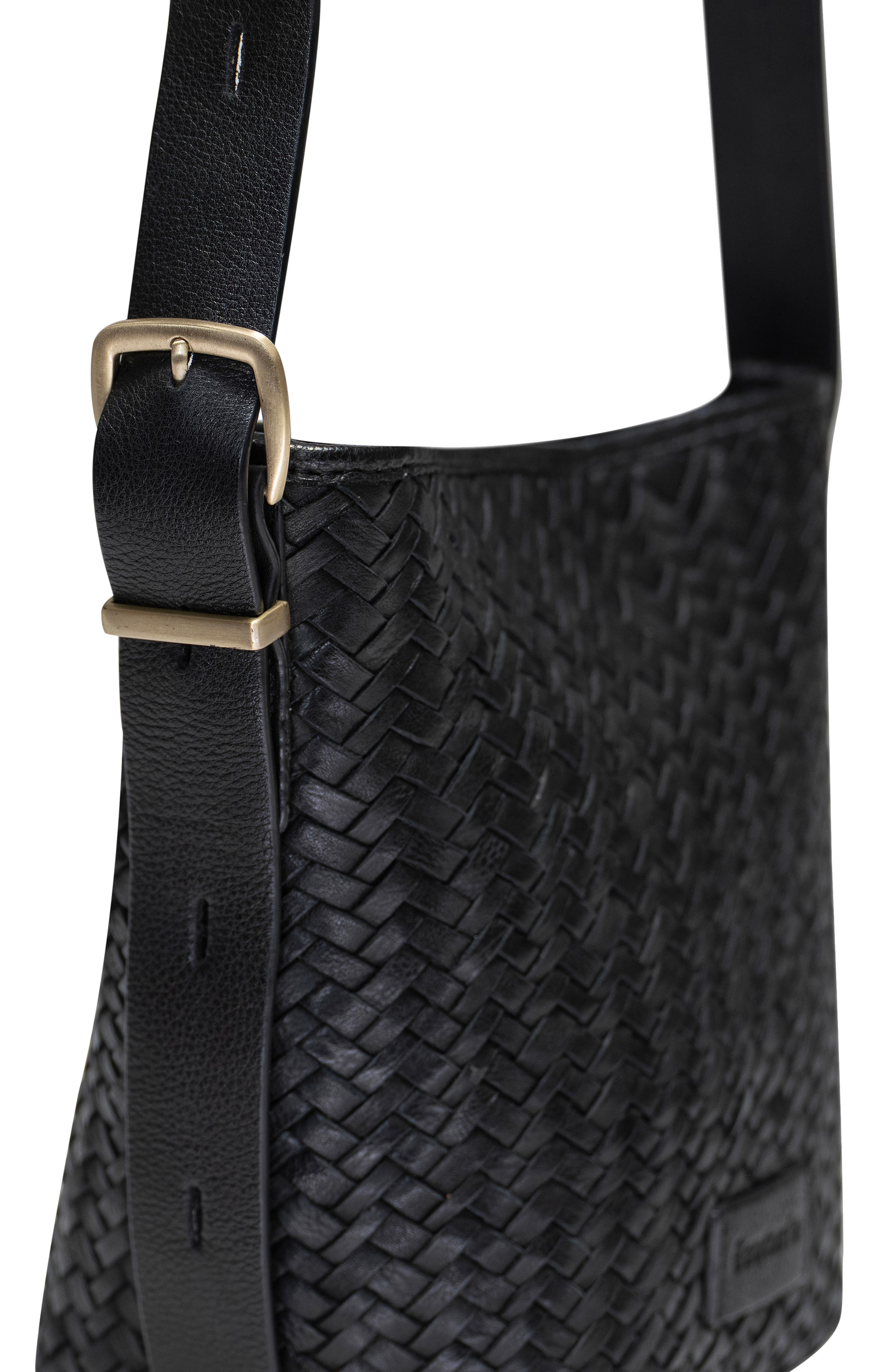 Écotorie Waco Leather Bucket Bag, Alternate, color, Black