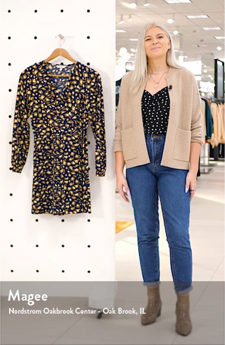 Long Sleeve Faux Wrap Dress, sales video thumbnail