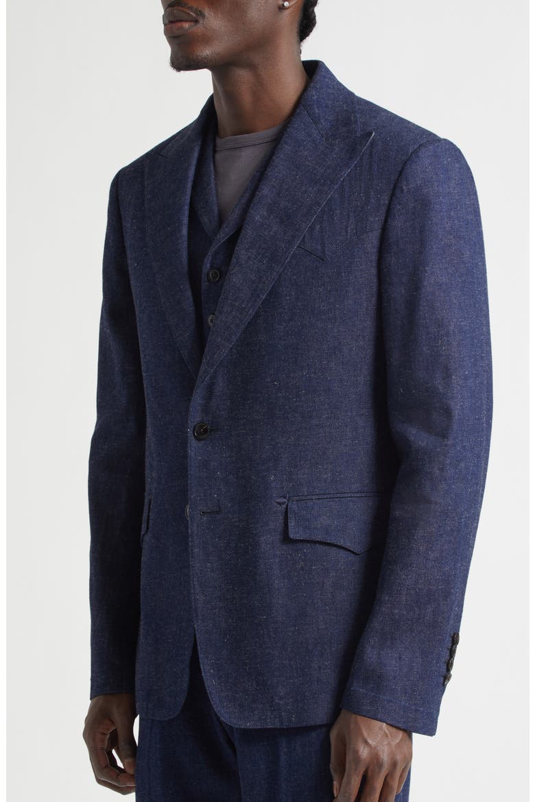 Western Denim Tuxedo Jacket, Alternate, color, INDIGO