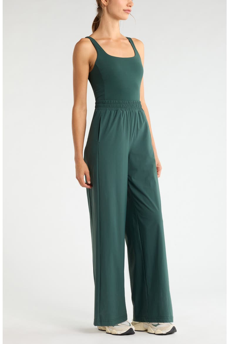 Transit Wide Leg Jumpsuit, Alternate, color, GREEN TIMBER