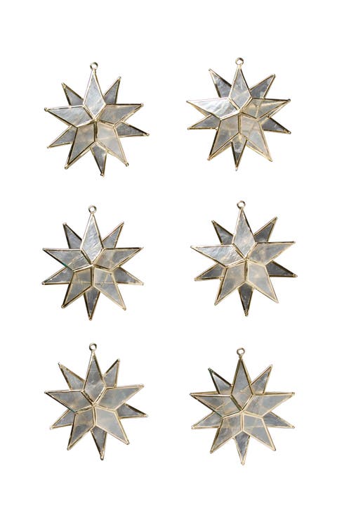 Star Capiz Ornament Set