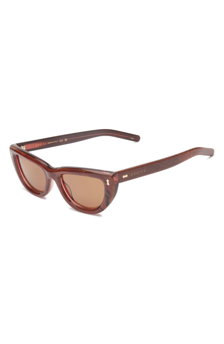 Gucci 51mm Cat Eye Sunglasses, Alternate, color, Pink Pink Brown