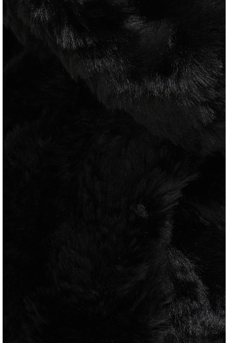 Faux Fur Pull Through Scarf, Alternate, color, BLACK