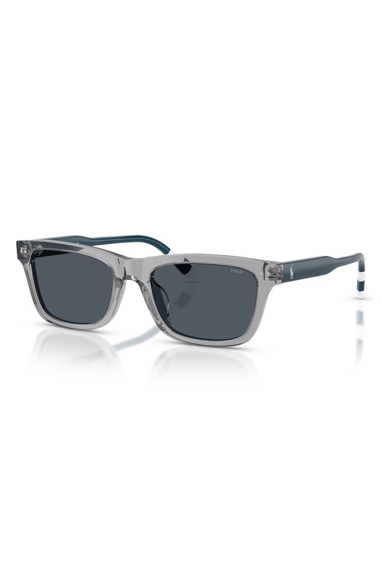 Polo Ralph Lauren 54mm Phantos Sunglasses, Alternate, color, Transparent Grey / Dark Grey
