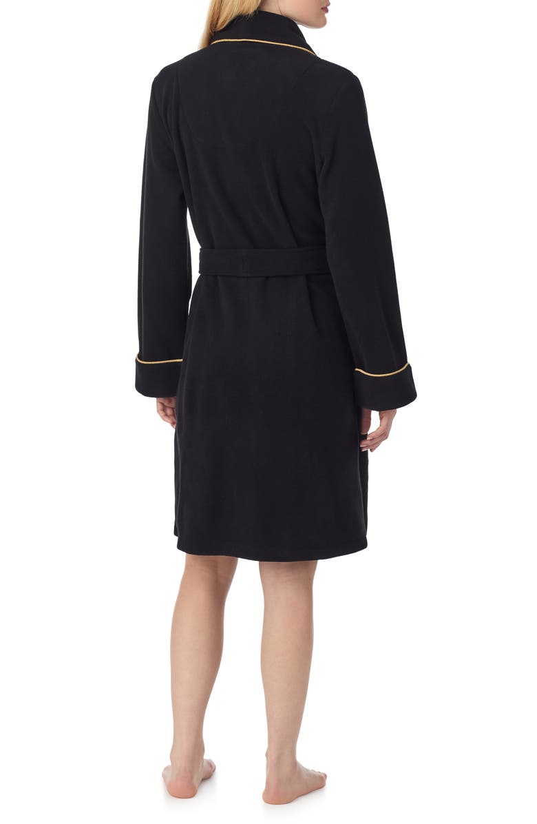 Lauren Ralph Lauren Fleece Robe, Alternate, color, Black