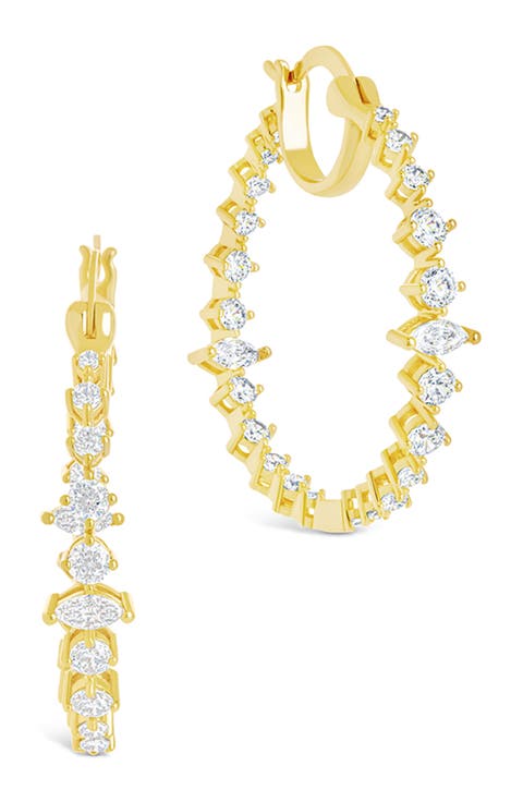 Aaliyah Cubic Zirconia Hoop Earrings