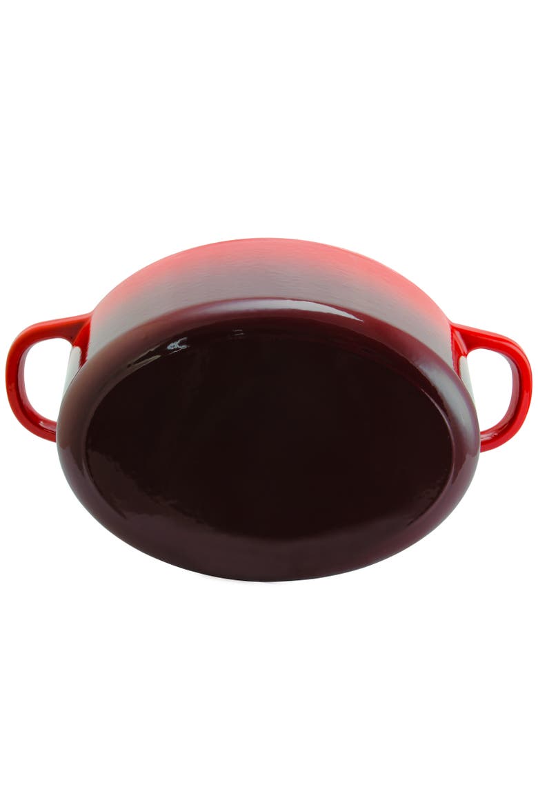 7 Quart Oval Enameled Cast Iron Dutch Oven, Alternate, color, Red