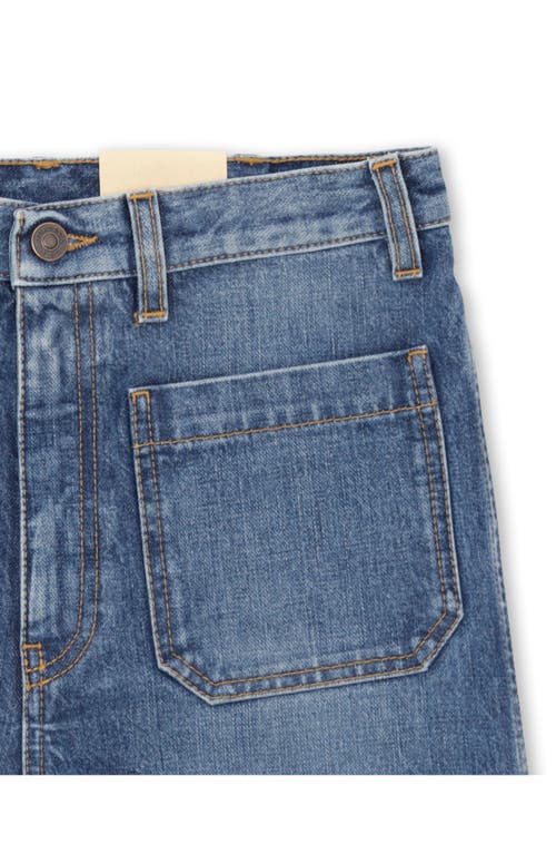 Fortela Jane Bootcut Stone Wash Denim Trousers In Blue