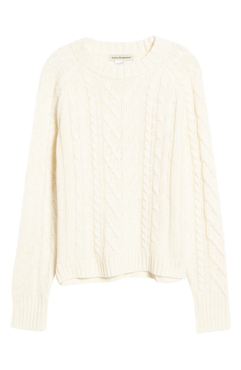 Cotton Emporium Cable Knit Sweater, Alternate, color, 