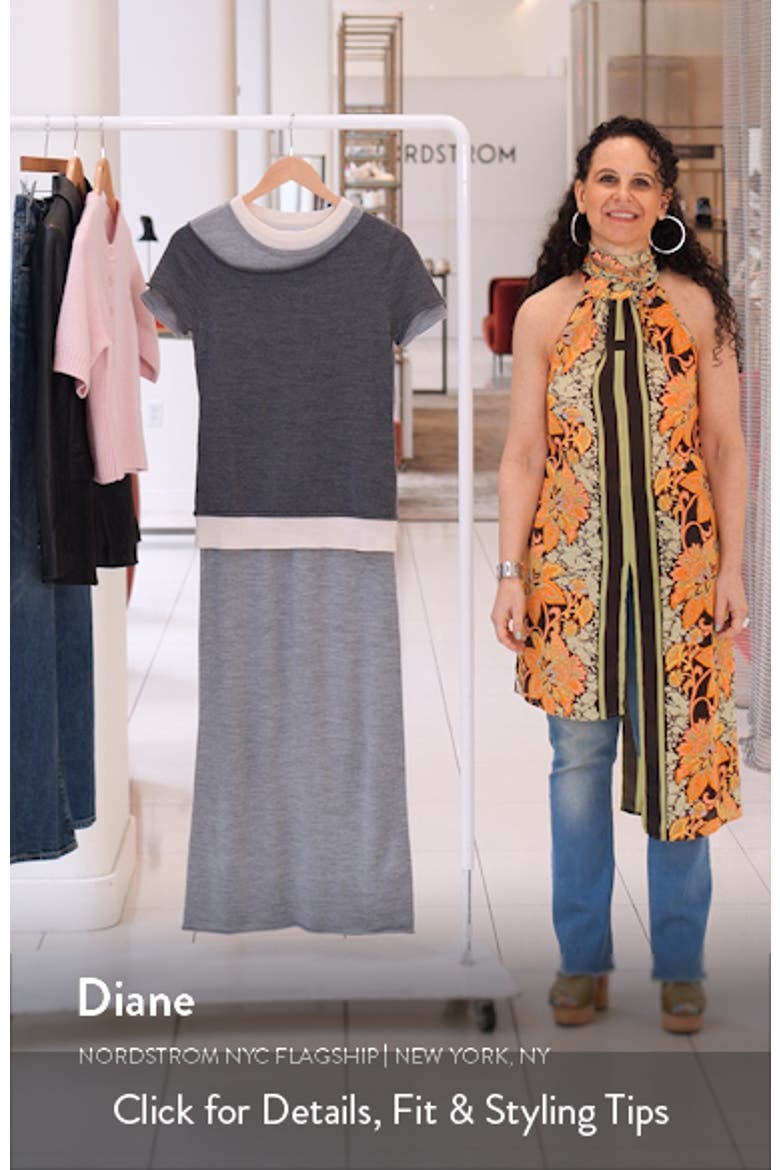 Lyric Layered Wool Blend Maxi Dress video