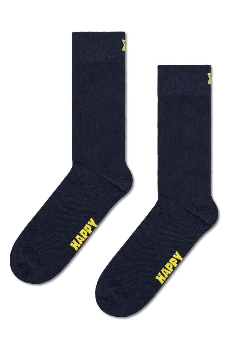 Happy Socks Assorted 5-Pack Solid Crew Socks, Alternate, color, White Multi