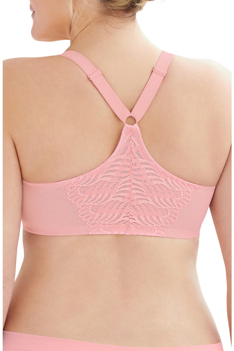 WonderWire® Front Close T-Back Underwire Bra, Alternate, color, PINK