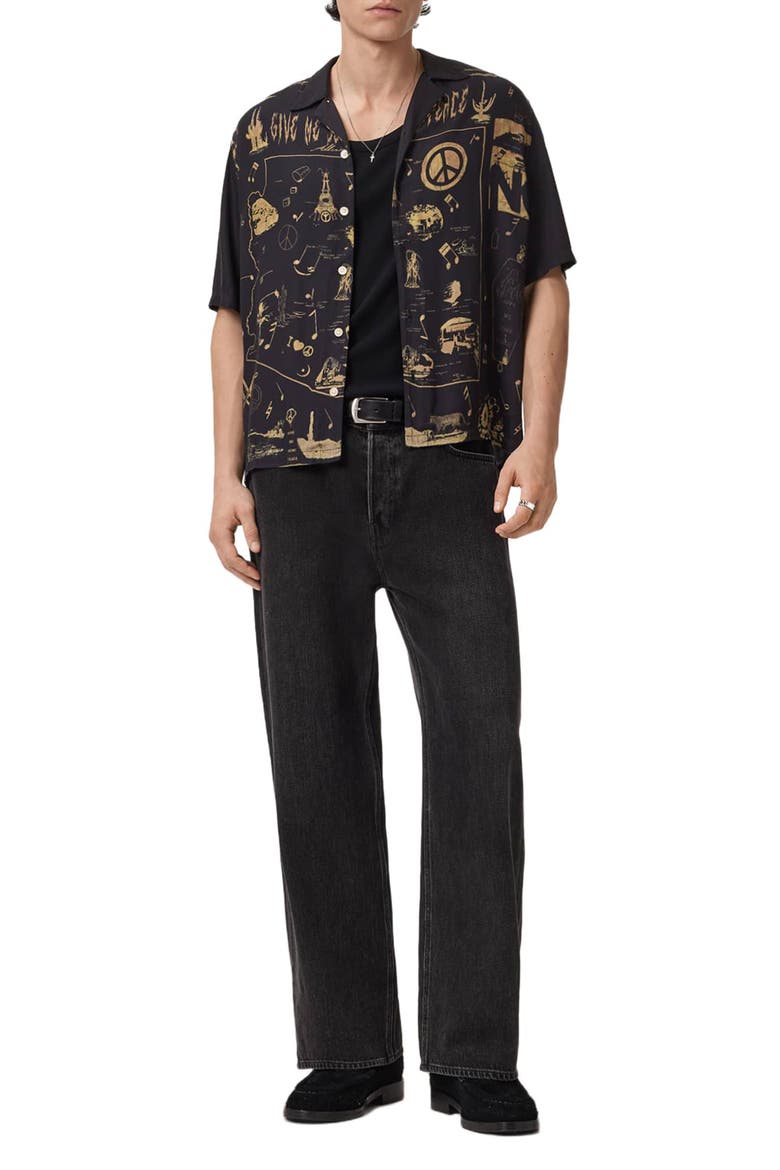 Pacify Short Sleeve Button-Up Shirt, Alternate, color, RATTAN BROWN