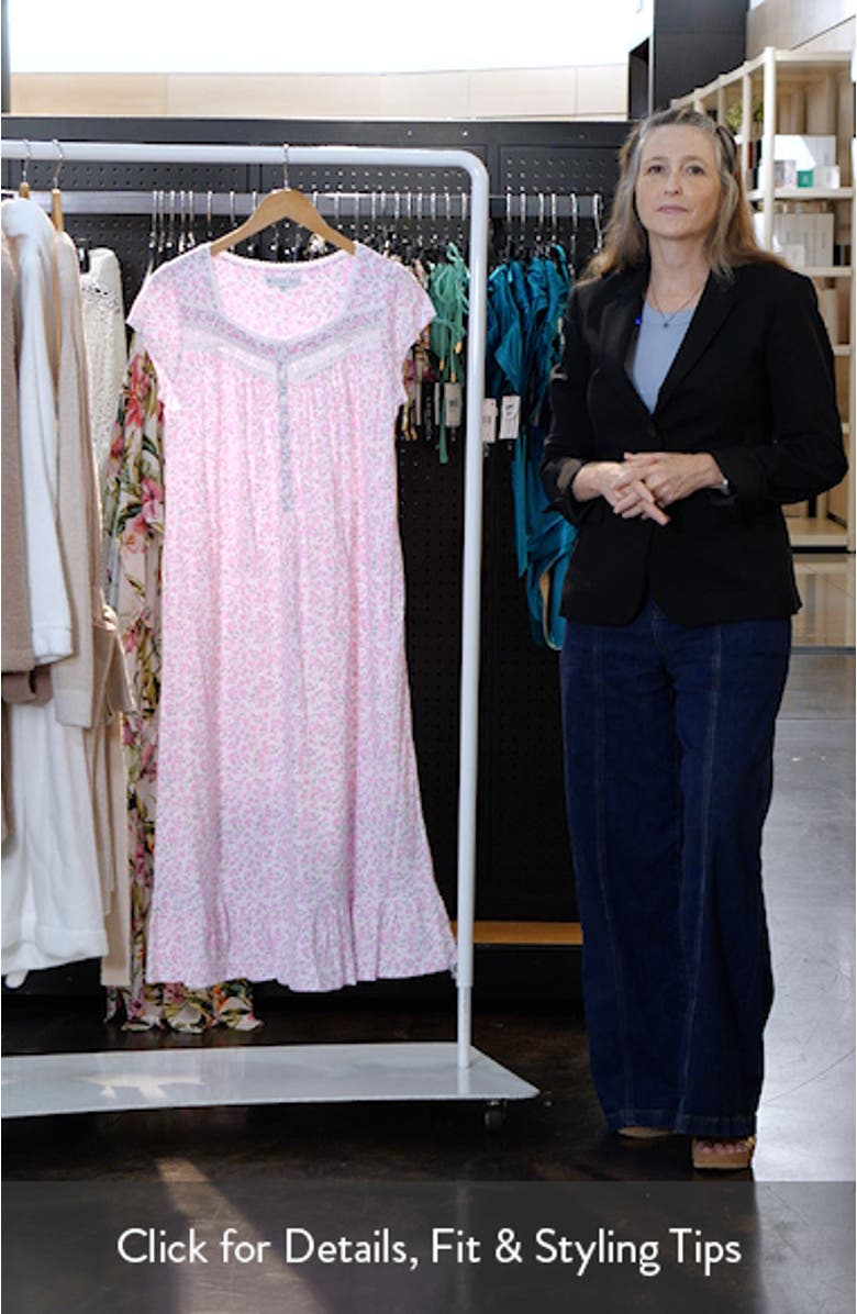 Cap Sleeve Cotton Nightgown, sales video thumbnail