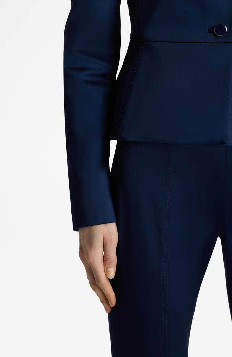 St. John Collection Italian Stretch Satin Ankle Pants, Alternate, color,