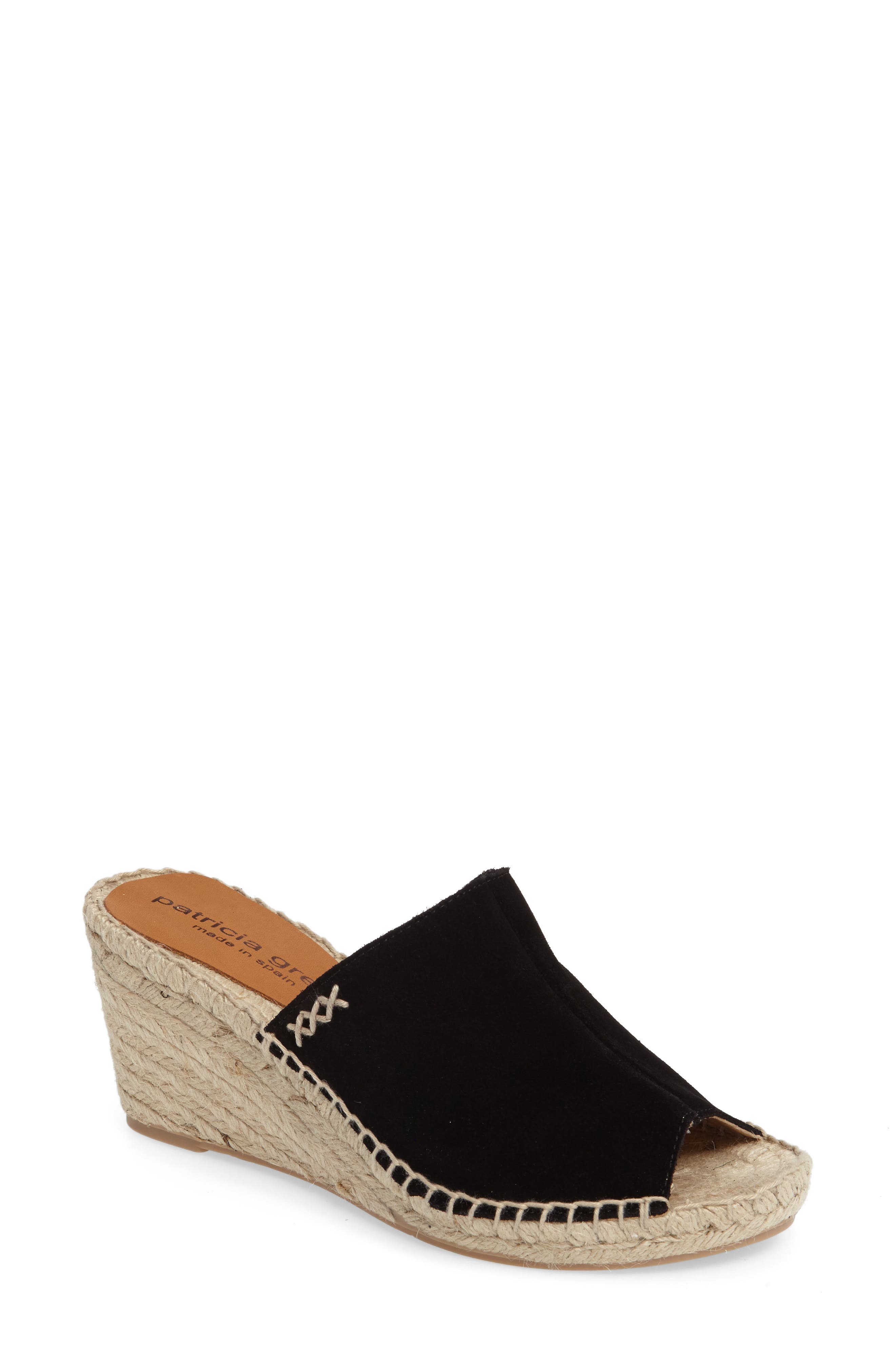 Shen Espadrille Mule, Main, color, BLACK SUEDE