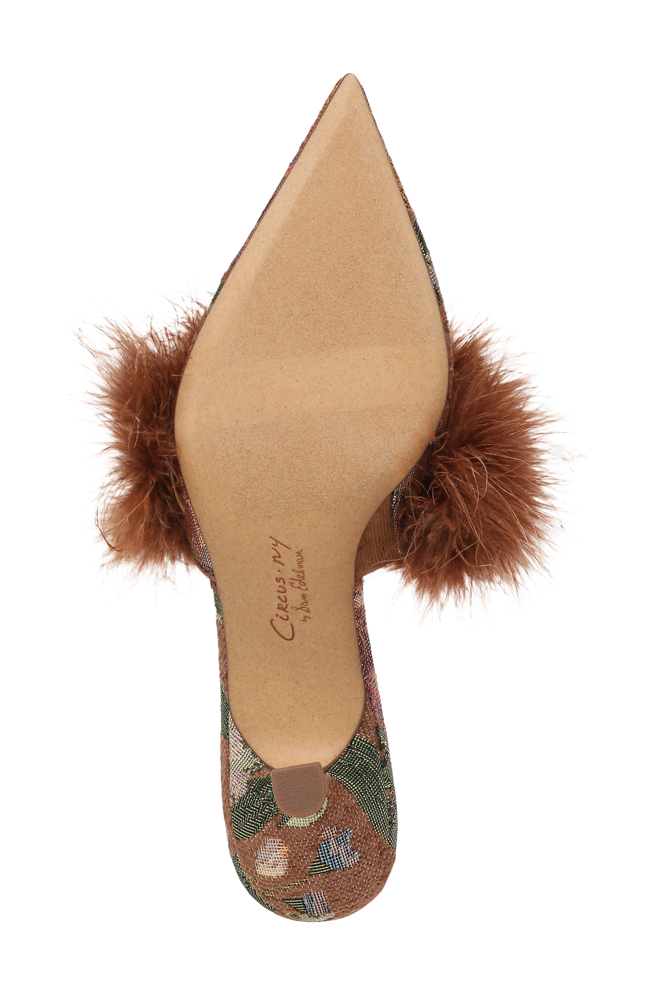Gemma Fluff Mule, Alternate, color, BERRY BLUSH MULTI
