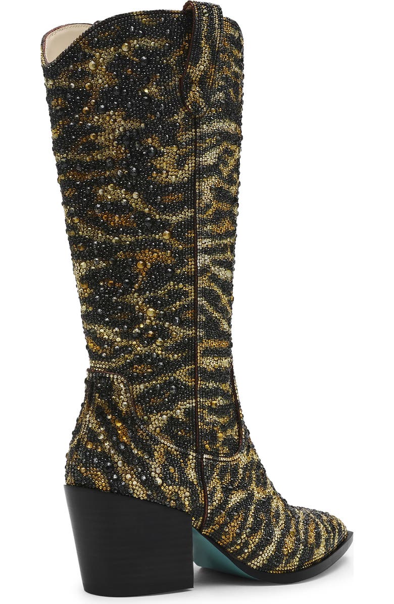 Betsey Johnson Cash Embellished Western Boot, Alternate, color,