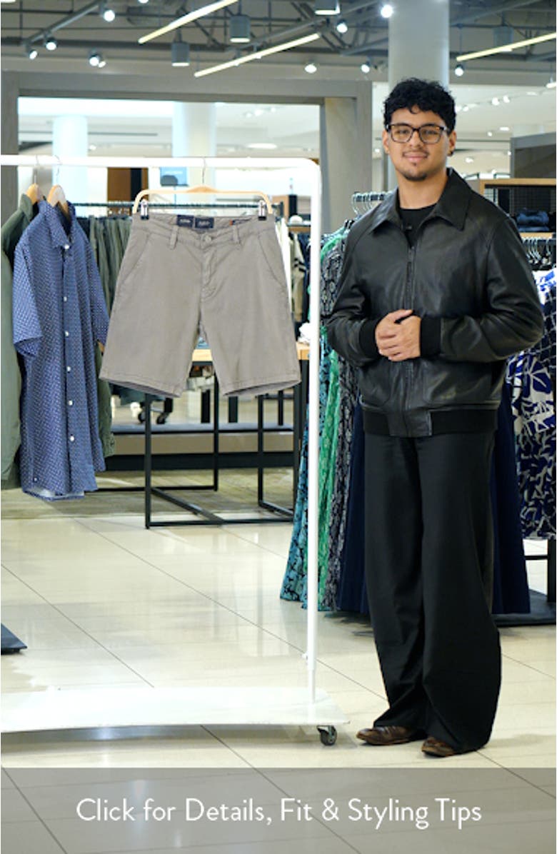 Arizona Slim Fit Flat Front Twill Chino Shorts, sales video thumbnail