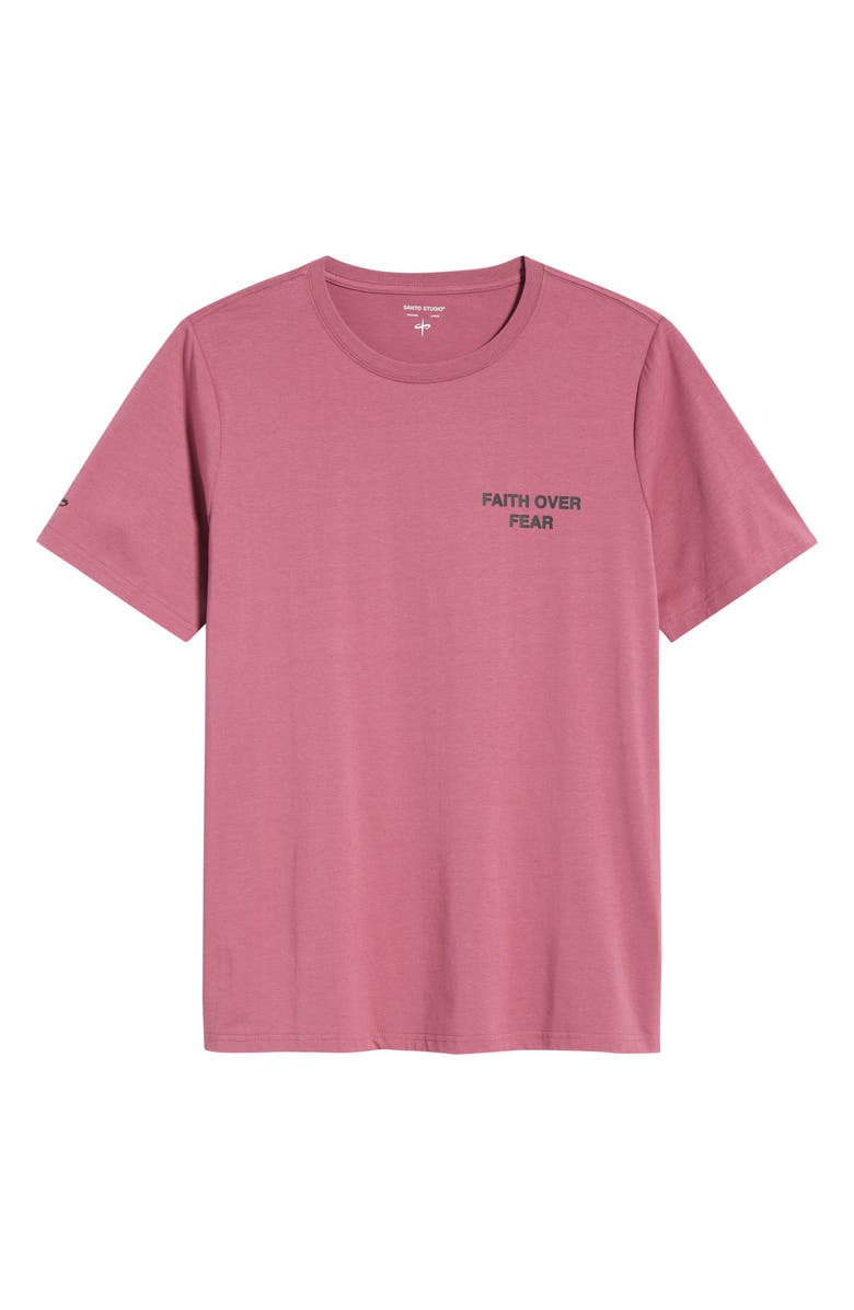 SANTO STUDIO Tempo Faith Over Fear Ultra Graphic T-Shirt, Alternate, color, Rose