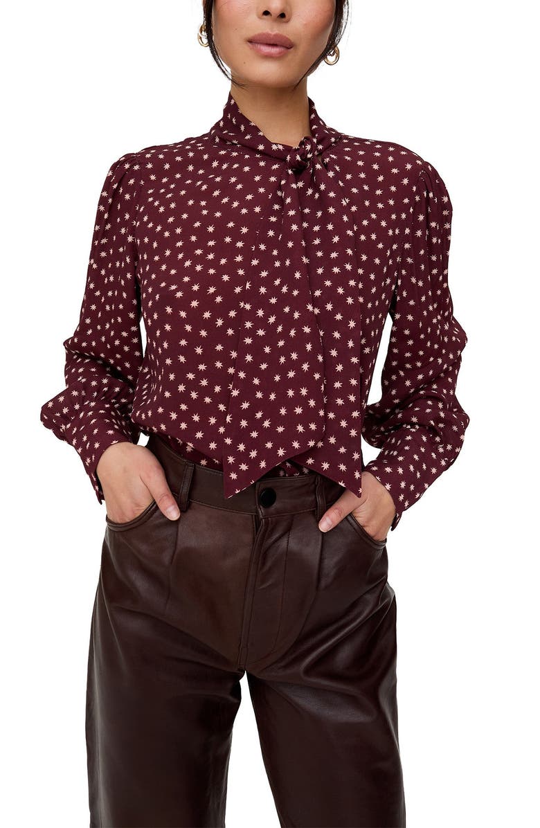 Lily and Lionel London Fifi bow Blouse, Alternate, color, Burgundy