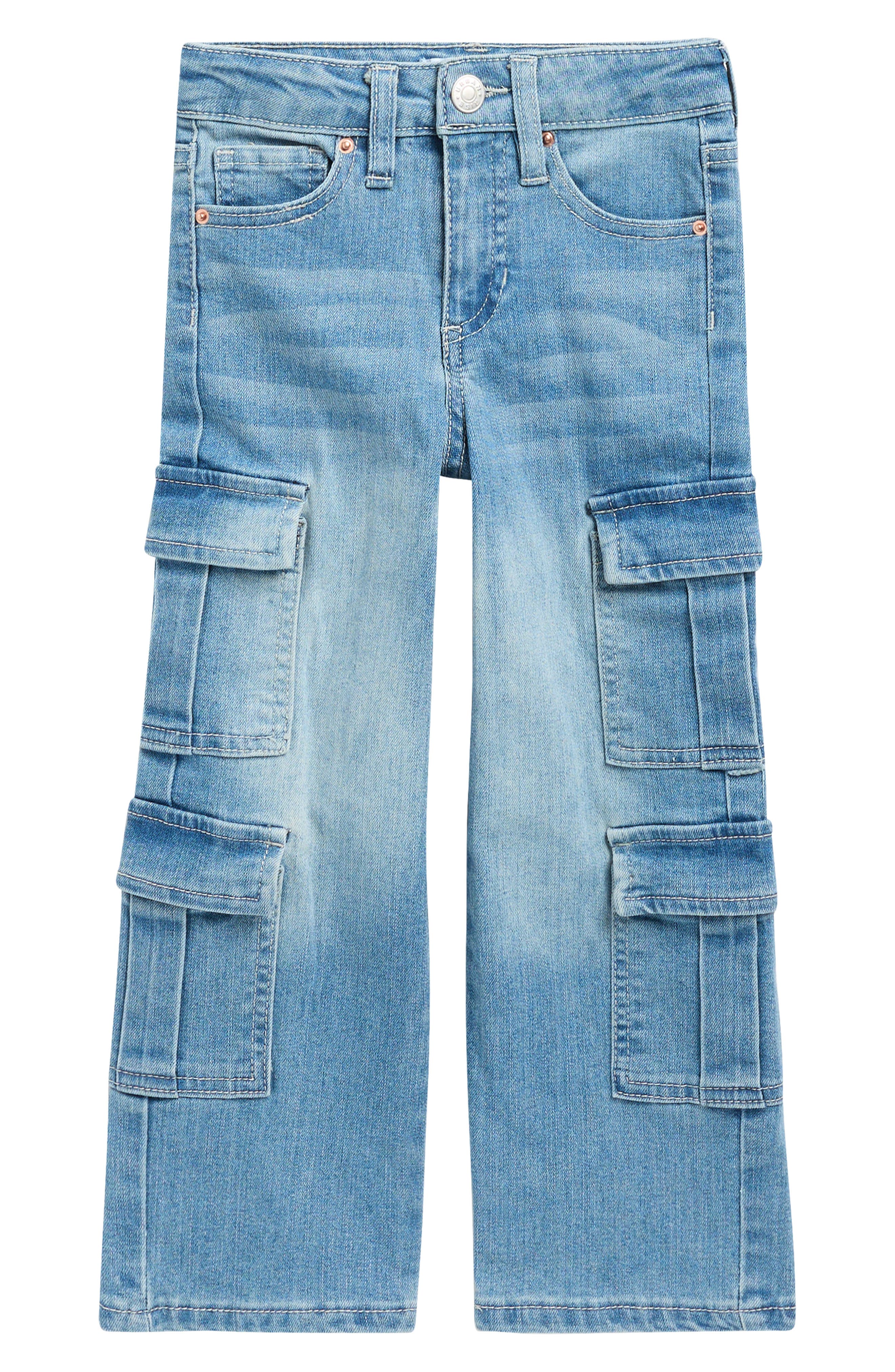 URBAN RISE Kids' Relaxed Fit Double Cargo Jeans