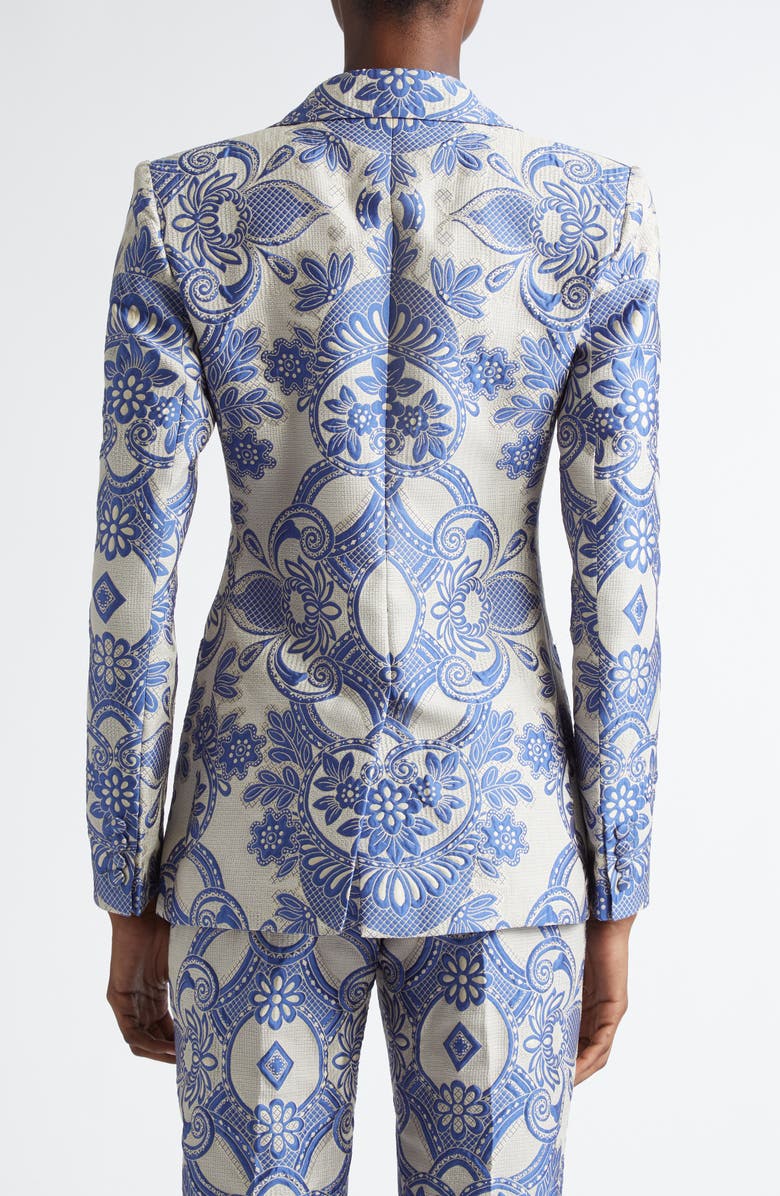 Etro Lace Motif Single Breasted Blazer, Alternate, color, 
