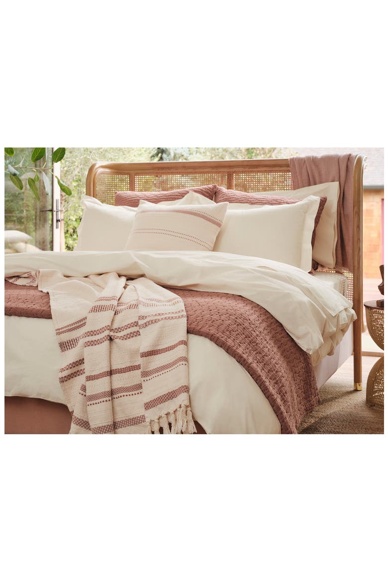 Pescadero Organic Cotton Matelassé Blanket, Alternate, color, PRALINE