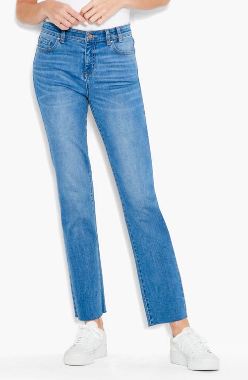 NIC+ZOE High Waist Raw Hem Ankle Straight Leg Jeans in Horizon