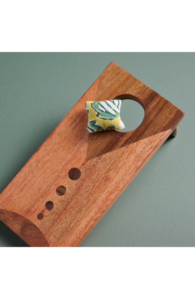 Ten Thousand Villages Wood Tabletop Cornhole Game, Alternate, color,