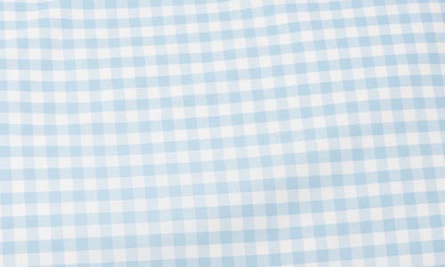 Petite Plume Light Blue Gingham Set Of 2 Cotton Percale Pillowcases In Blue