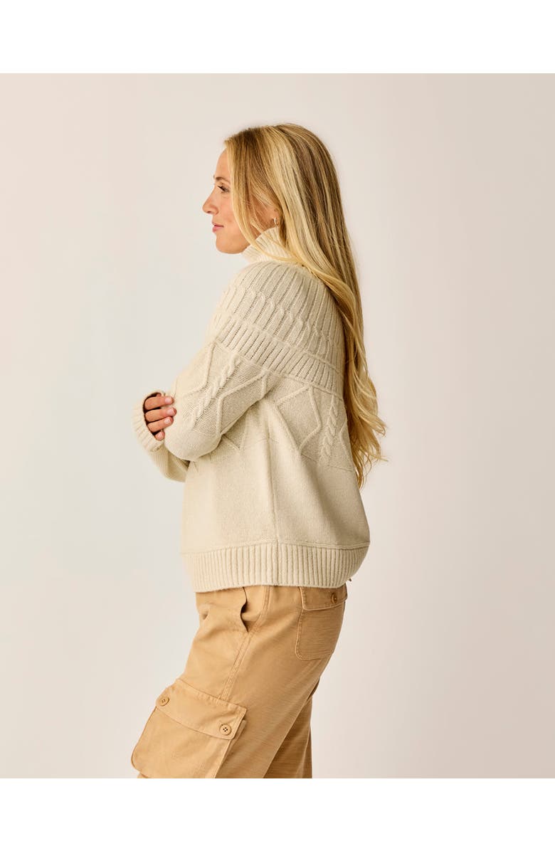 Carve Designs Neve Cable Turtleneck, Alternate, color, Birch