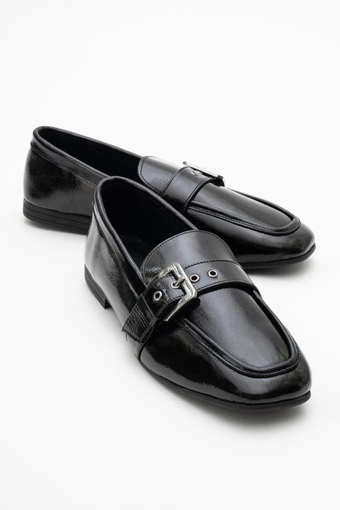 Jade Leather Flat Loafers (Women)