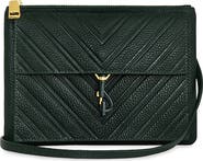 Rebecca Minkoff Edie Chevron Embossed Leather Top Zip Crossbody Bag