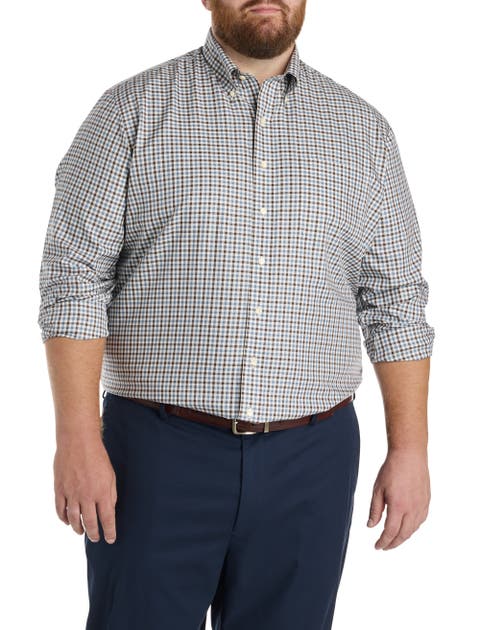 Big & Tall Non-iron Gingham Sport Shirt