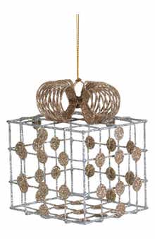 Zodax Set of 6 Wire Box Ornaments