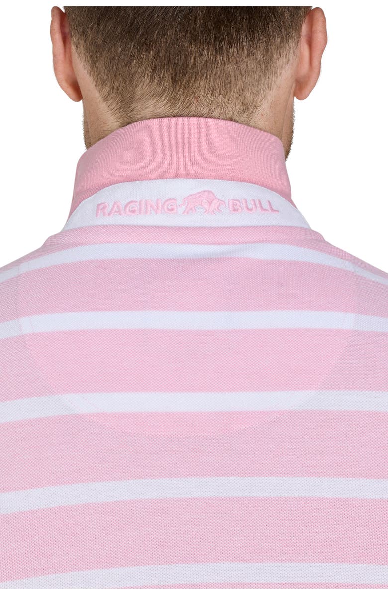 Raging Bull Birdseye Stripe Pique Polo, Alternate, color, Pink