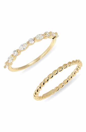 ARGENTO VIVO Set of 2 Eternity Band Rings