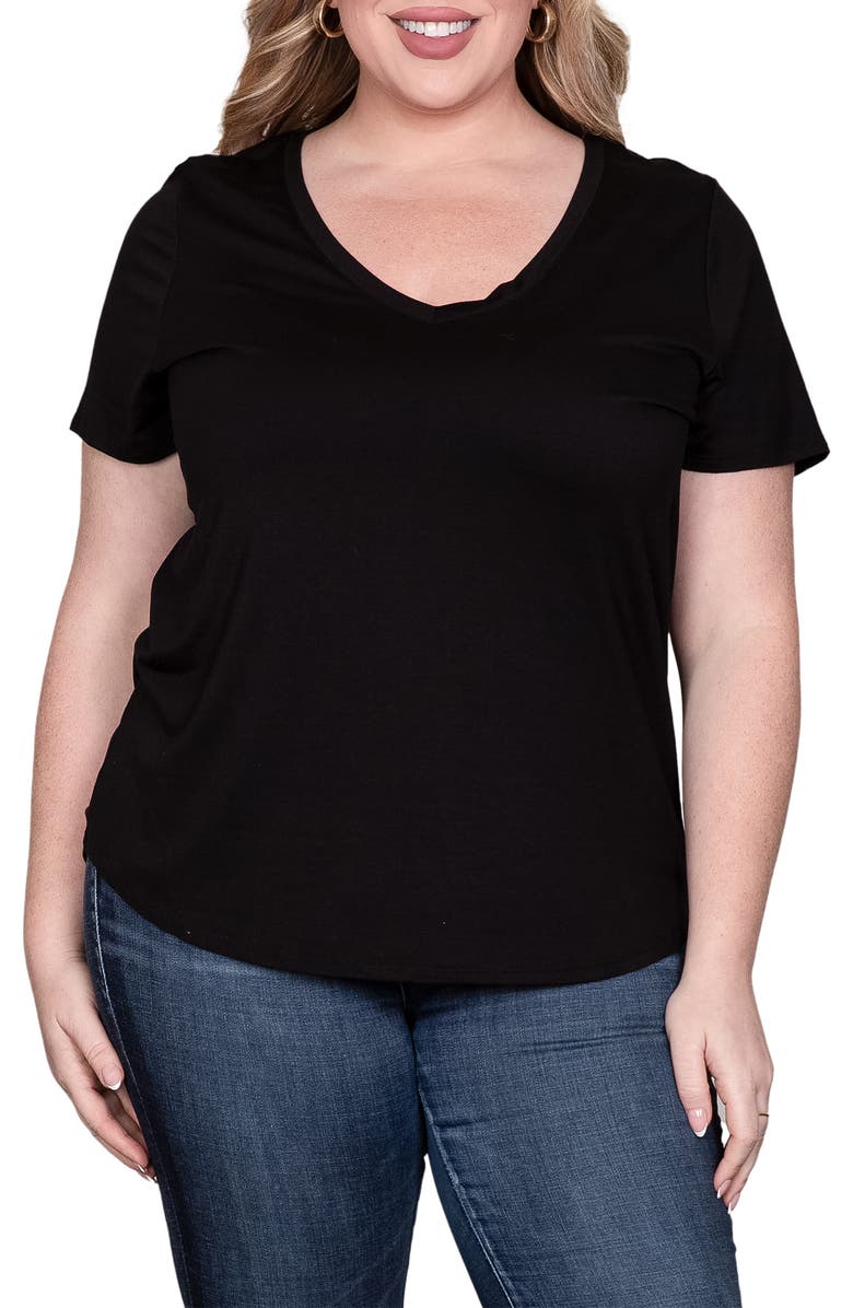 Standards & Practices V-Neck T-Shirt, Main, color, Black