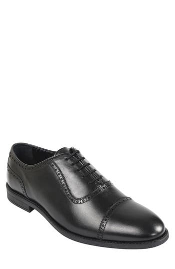 Macnola Nebraska Brogue Cap Toe Oxford In Black