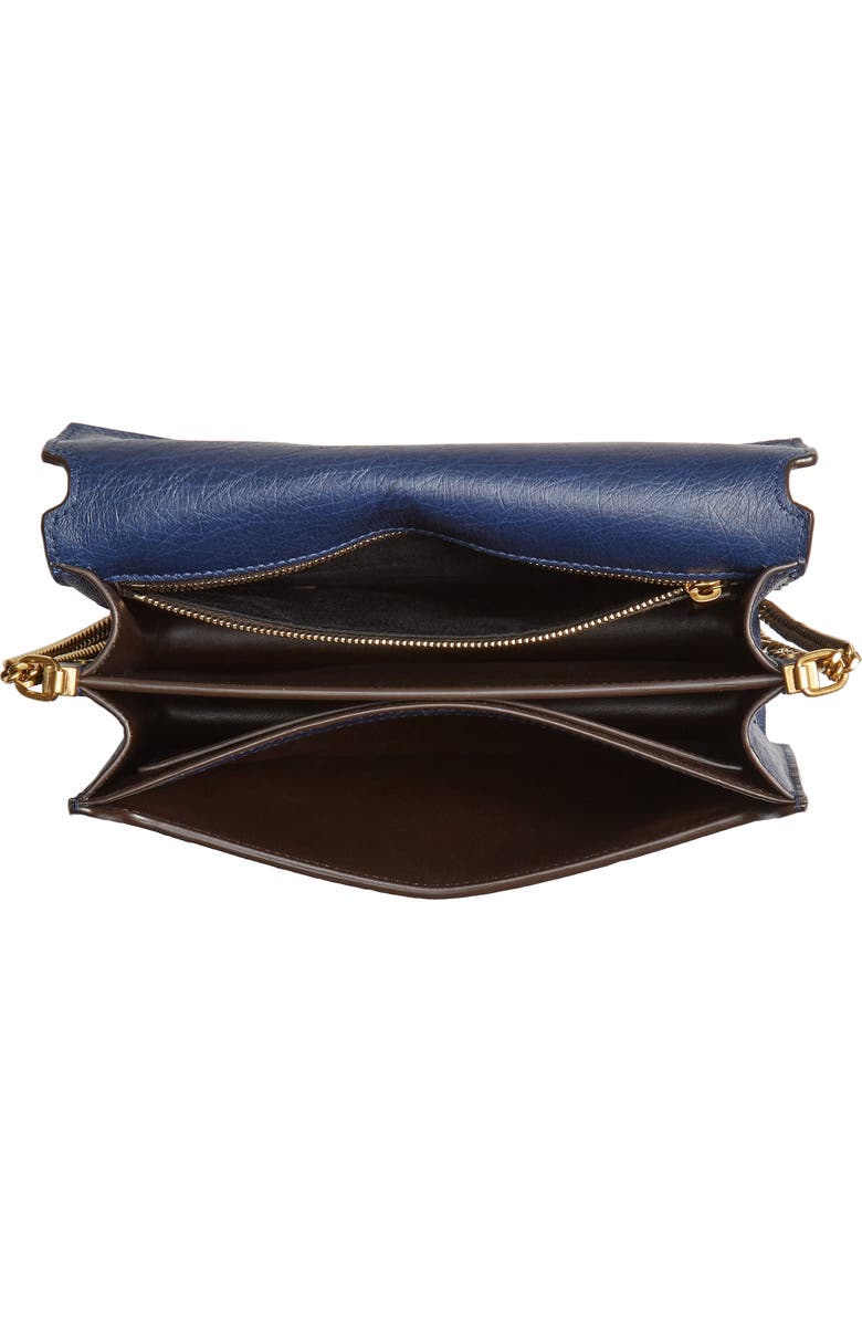 Saint Laurent Medium Cassandra Ostrich Leather Shoulder Bag, Alternate, color,