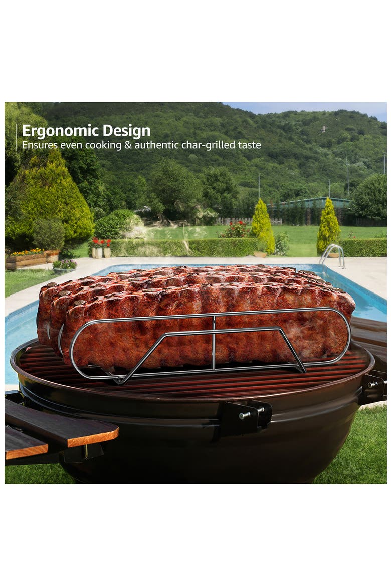 Nonstick XL Rib Rack, Alternate, color, SILVER