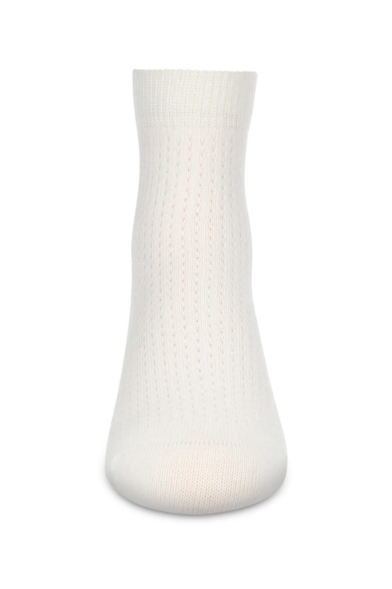 Pointelle Dot Anklet Socks, Alternate, color, Winter White