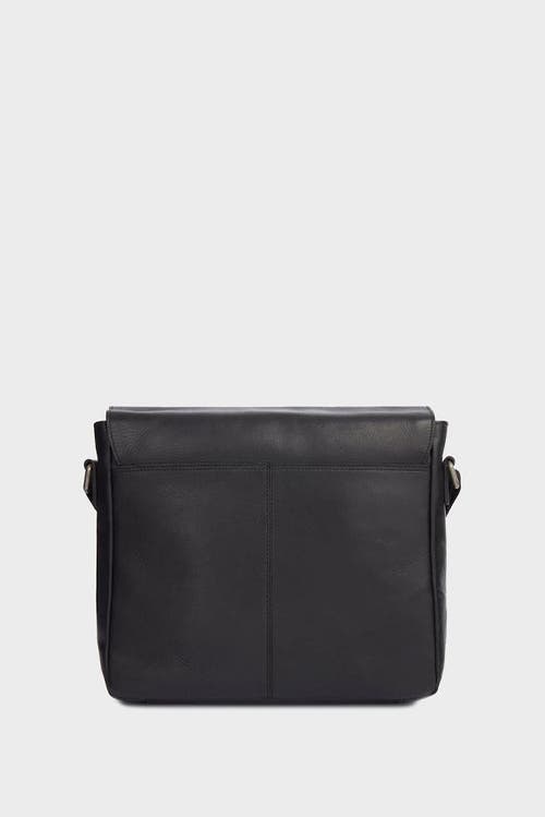 Osprey London The Smithy Large Leather Messenger Bag In Black