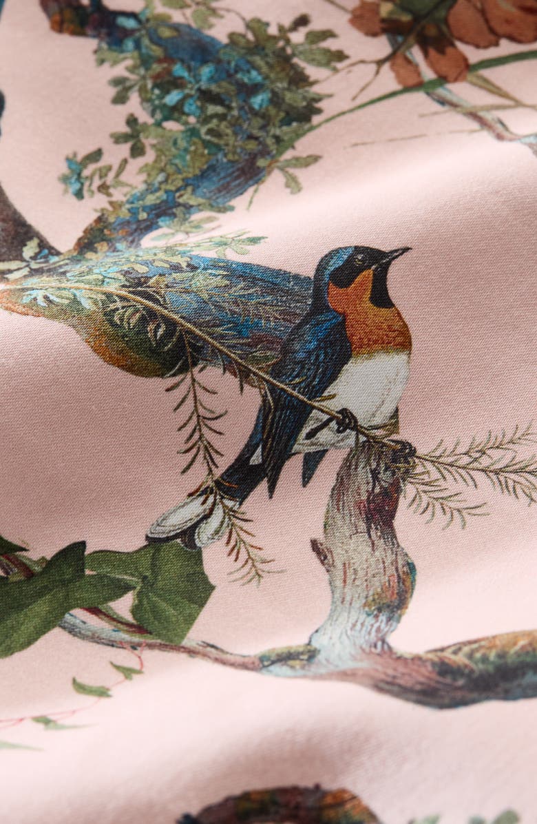 Alice + Olivia Hana Mixed Print Tie Strap Cotton Blend Dress, Alternate, color, Sunset Grove English Rose