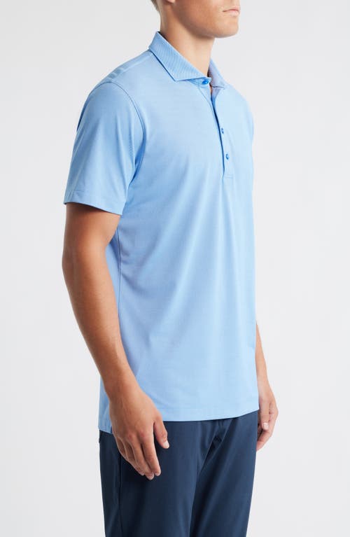Johnnie-o Clegg Solid Piqué Performance Golf Polo In Blue