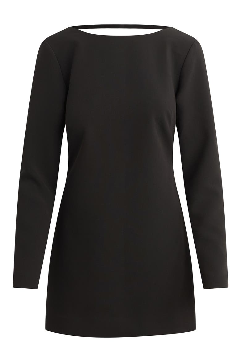 Meet Cute Long Sleeve Minidress, Alternate, color, BLACK